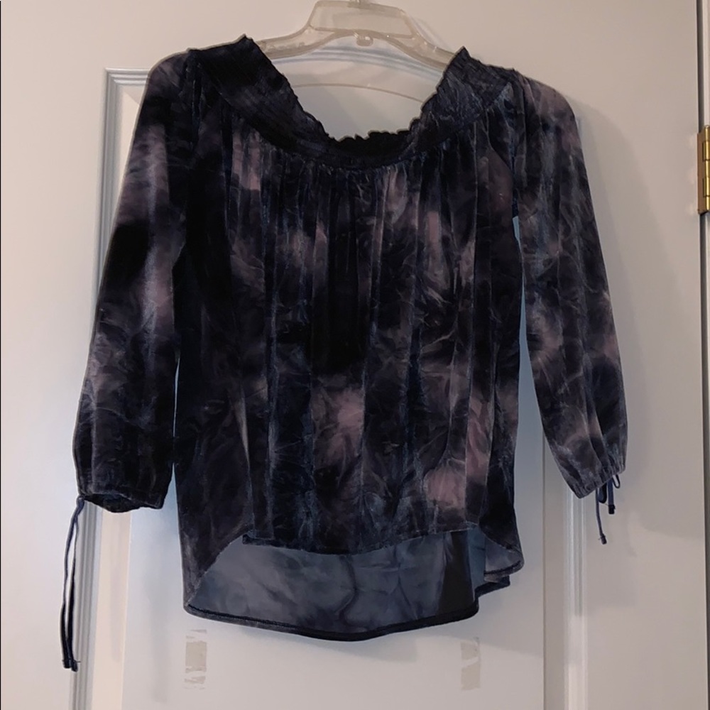 Purple and pink off the shoulder top